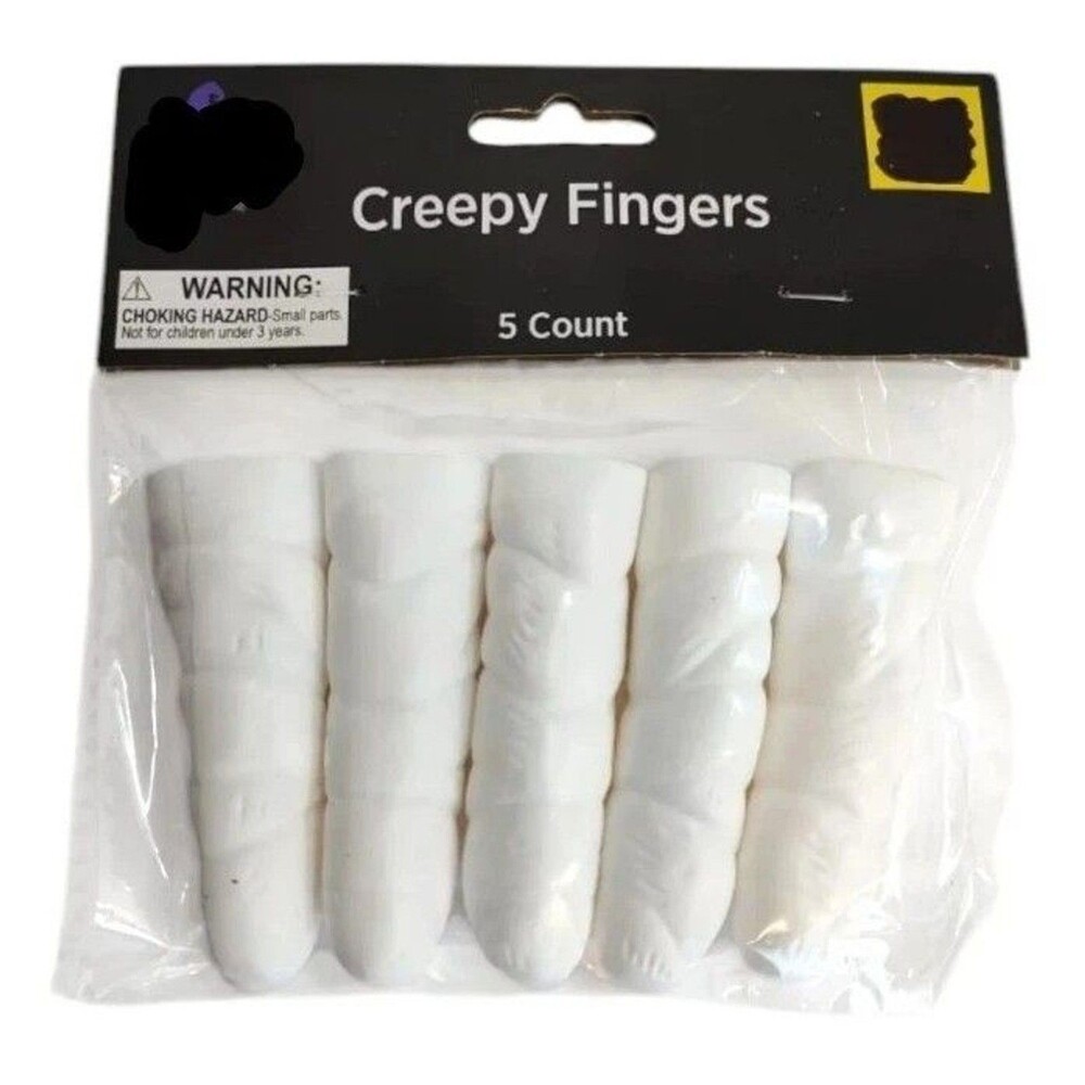 White Creepy Fingers 5 Count Costume Drama Seasonal School Play Dress Up Play